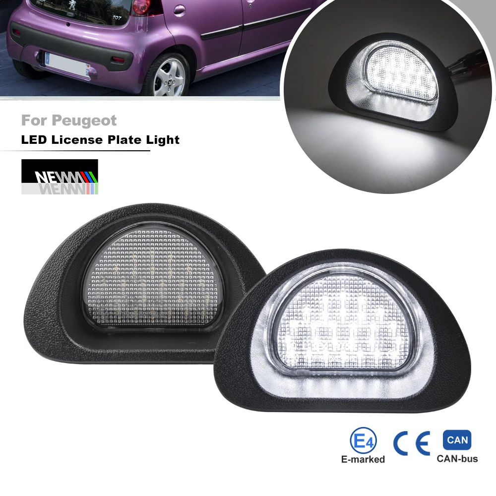 

Светодиодные фонари для номерного знака Citroen C1, для Peugeot 107, для Toyota Aygo 2005-14, задние фонари Canbus, фонари с регистрационным номером