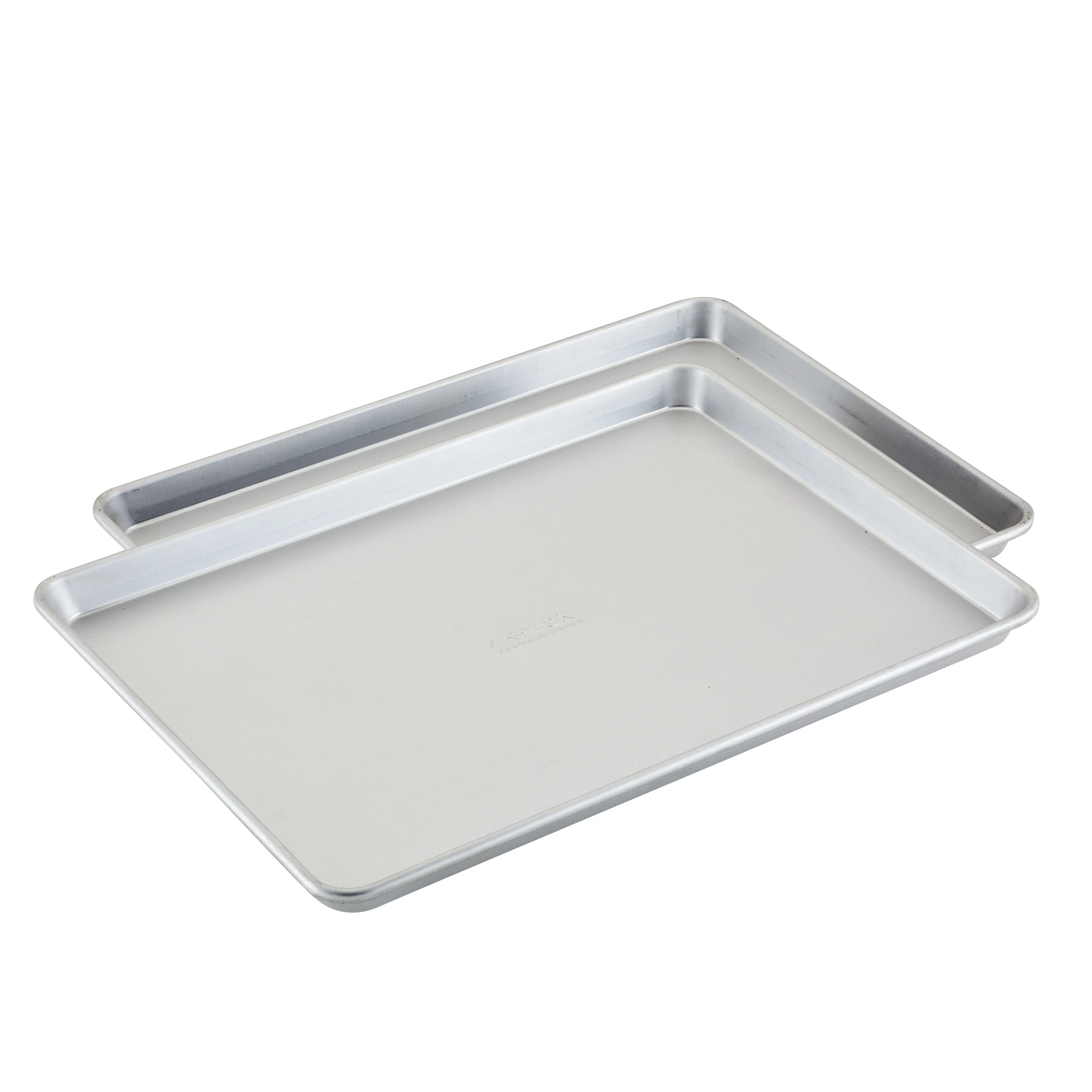 

Pro-Bake Bakeware Aluminized Steel Half Sheet Baking Pan Set, 2-Piece, Silver