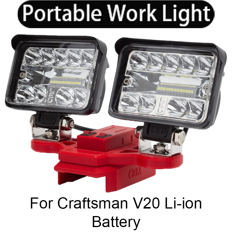 Portable LED Work Light for Craftsman V20 Li-Ion Battery Portable