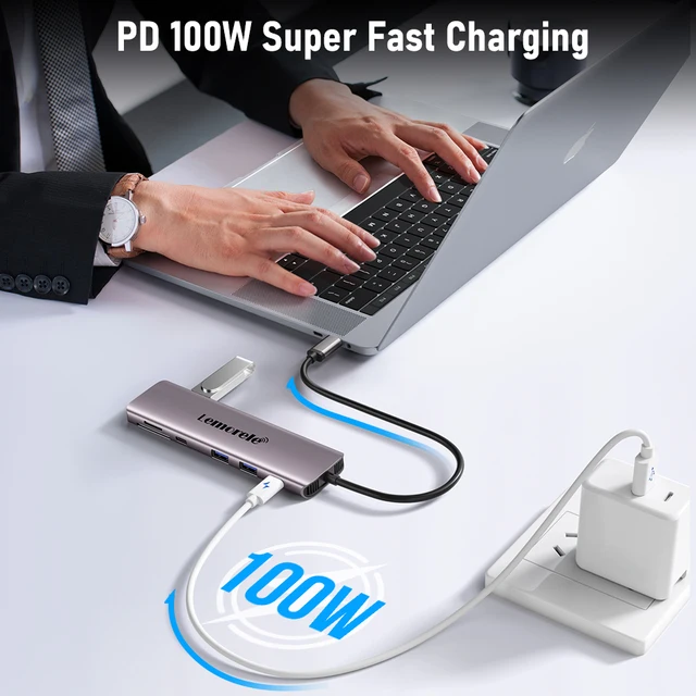 무제한 확장을 위한 Lemorele TC91 USB C 허브