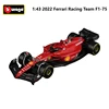 2022 Bburago Diecast 1:43 Car Alfa Romeo C42 Ferrari F1-75 RB18 Red Bull F1 Model Alloy Toy Formula One Car Collection Kid Gift 5