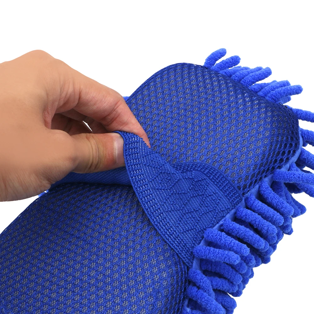 Car Cleaning Motor Motorcycle Brush Washer Car Window Body Washing Gloves Soft Microfiber chenille Paint Care Auto Maintenance