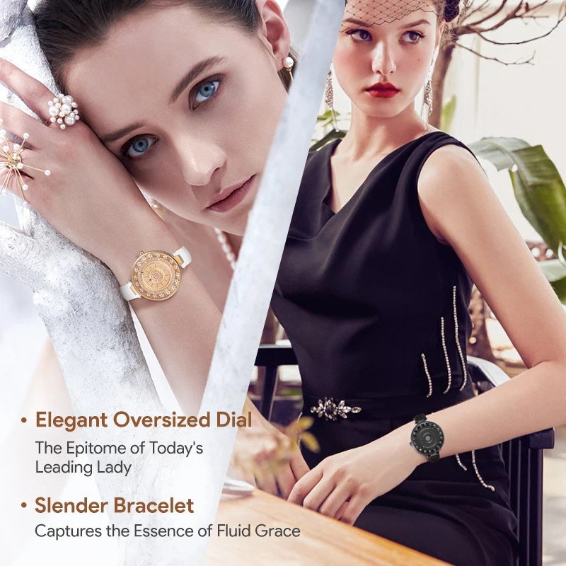 EUTOUR 2025 New Magnetic Quartz Women's Wristwatch - Elegant Ladies Fashion Watch with Leather Strap, U053 Series 3