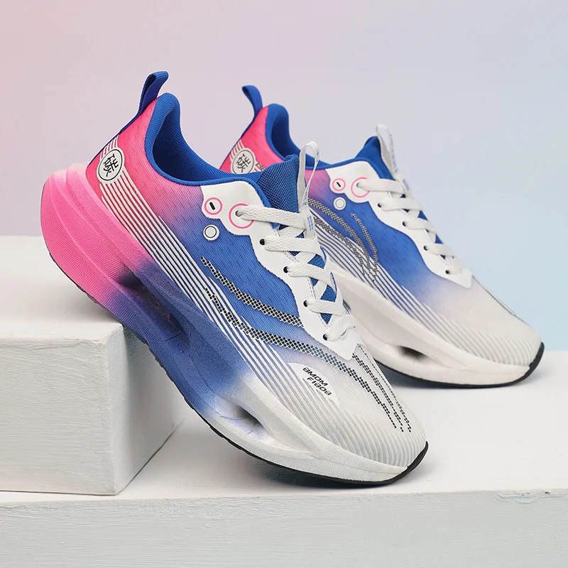 Men's Running Shoes, Cushioned Sole Athletic Casual Shoes, Breathable Fabric Toe, Suitable for Gym, Marathon Training - Lightweight Performance Shoes, Dynamic Design, Durable Construction, Lace-Up Sneakers, Exclusive for Fitness Enthusiasts