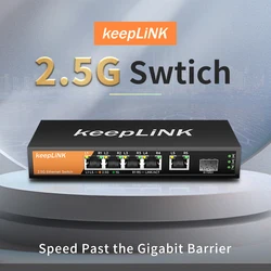 High-Speed 5-Port Multi-Gigabit Ethernet Network Switch (Switch with EU Plug)
