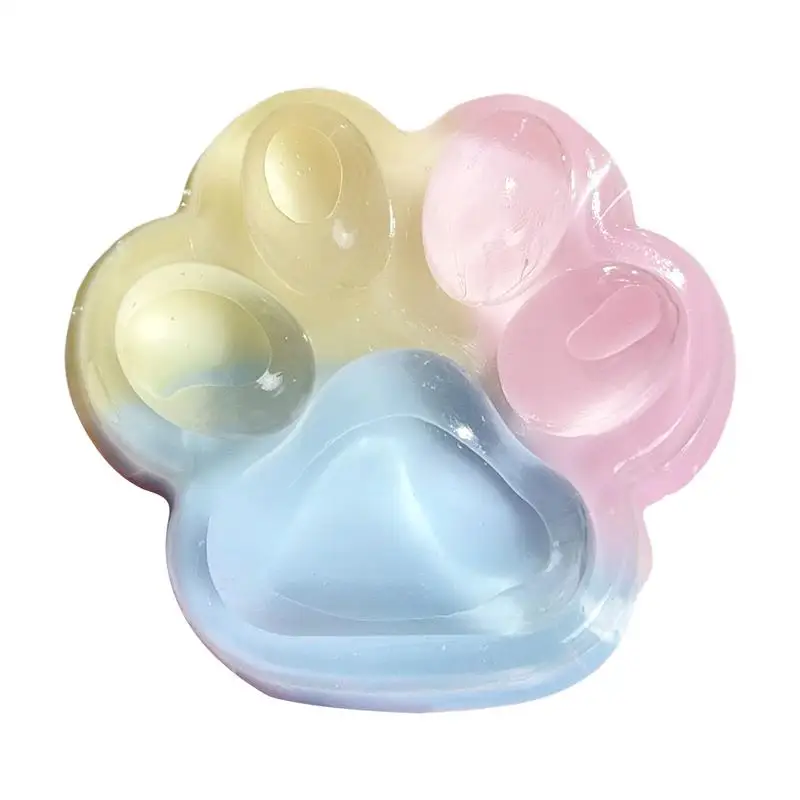 Cat Paw Squeeze Toy Large Squeeze Cat Paw Toys Silicone PVC Toys Sticky Soft Pinching Decompressing Toy for Stress Relief Cat Paw Squeeze Toy