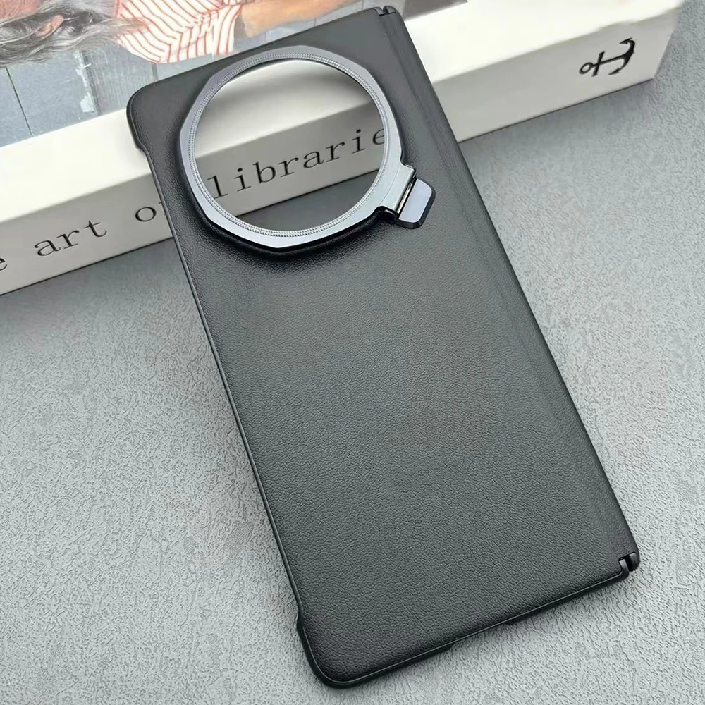 Luxury Leather Slim Shockproof Phone Case with Kickstand