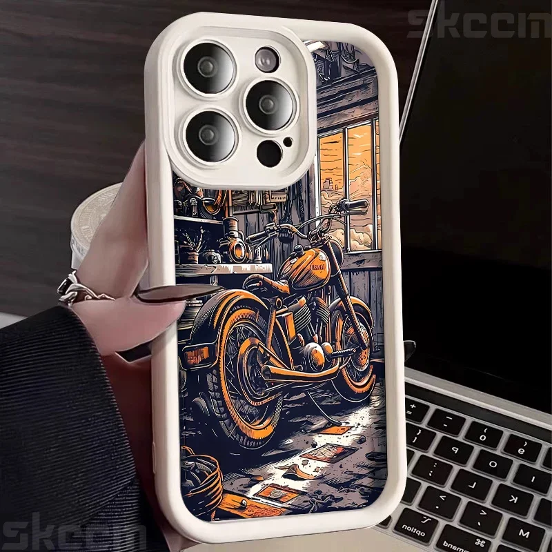 Stylish Black Biker Shockproof Silicone Phone Case
