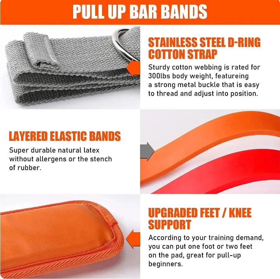 Pull Up Assistance Bands Set Resistance Strap For Pull-ups Assist Men Women Hanging Training Chin-up Workout Body Stretching