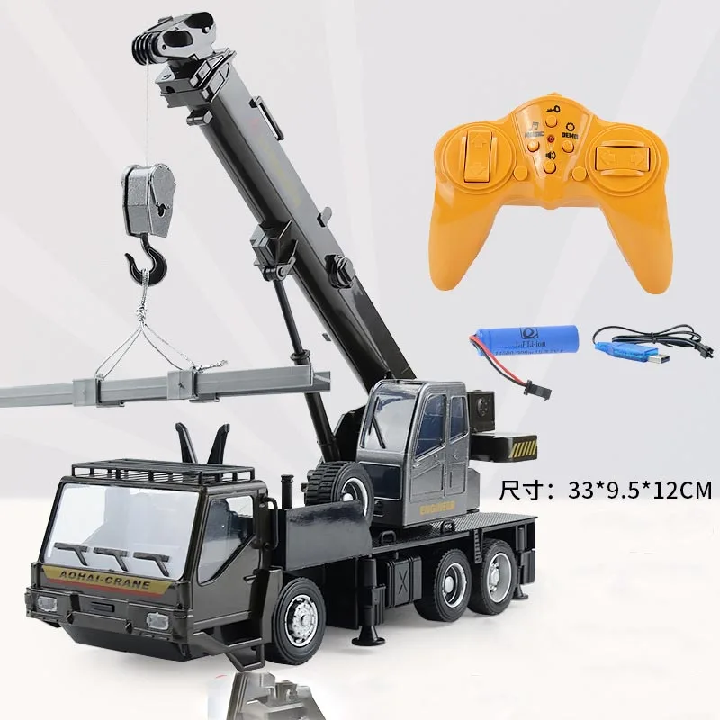 Children Alloy 8CH Rc Engineering Vehicle Steering Wheel Remote Control Dump Truck Crane Mixer Excavator Lift Truck Outdoor Toy rc cars rc trucks rc construction toy