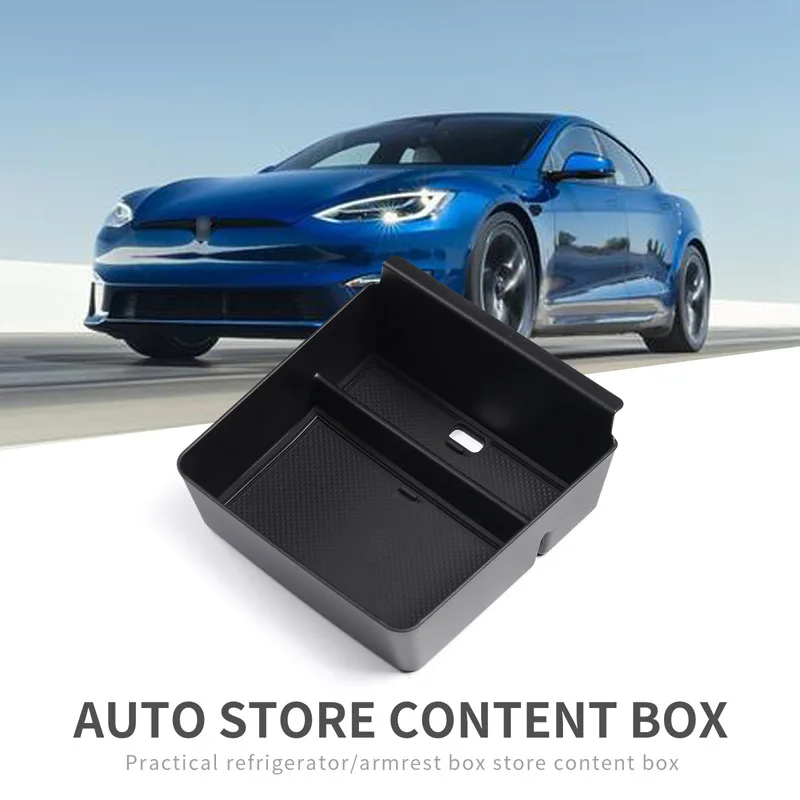 

Car Center Console Armrest Storage Box For Tesla Model S 2022 Central Storage Organizer Container Tray Auto Accessories