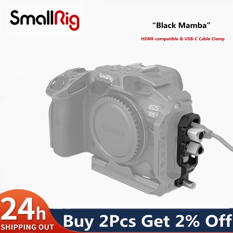 SmallRig penjepit kabel USB-C, kompatibel dengan HDMI kabel