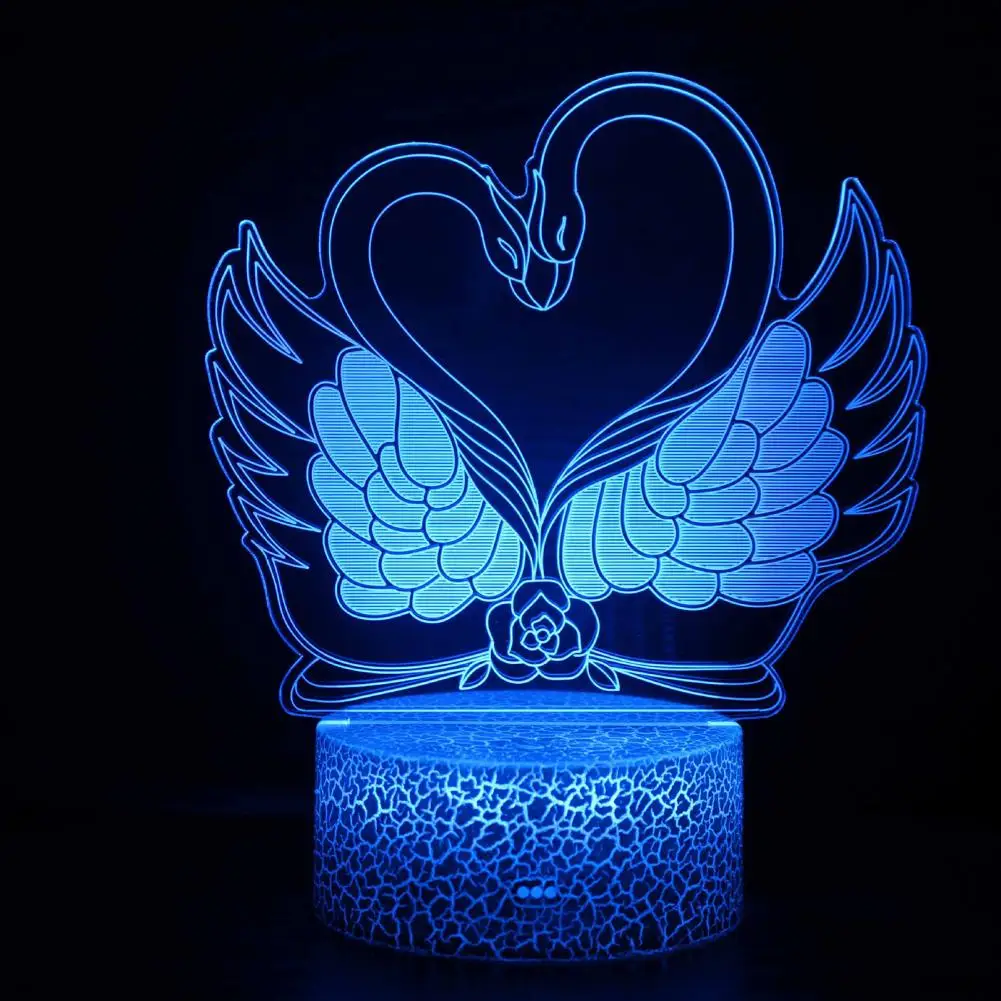 3D 무드등 리모컨 LED 램프 펭귄 3D 환상 램프 LED 아크릴 무드등 16가지 색상 변경 모드 어린이용