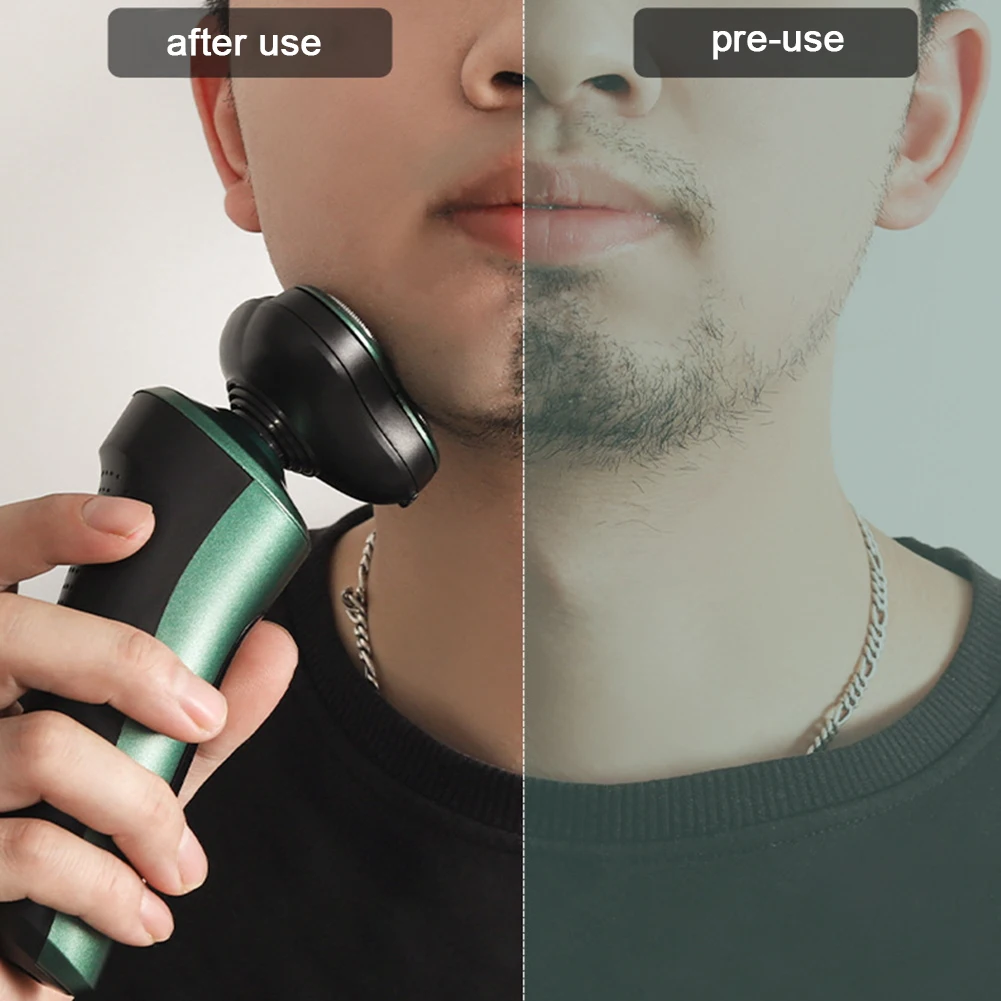 Men Rechargeable Shaver USB Charging Smart Razor with Digital Display Face Beard Trimmer Shaving Face Beard Razor Car Home