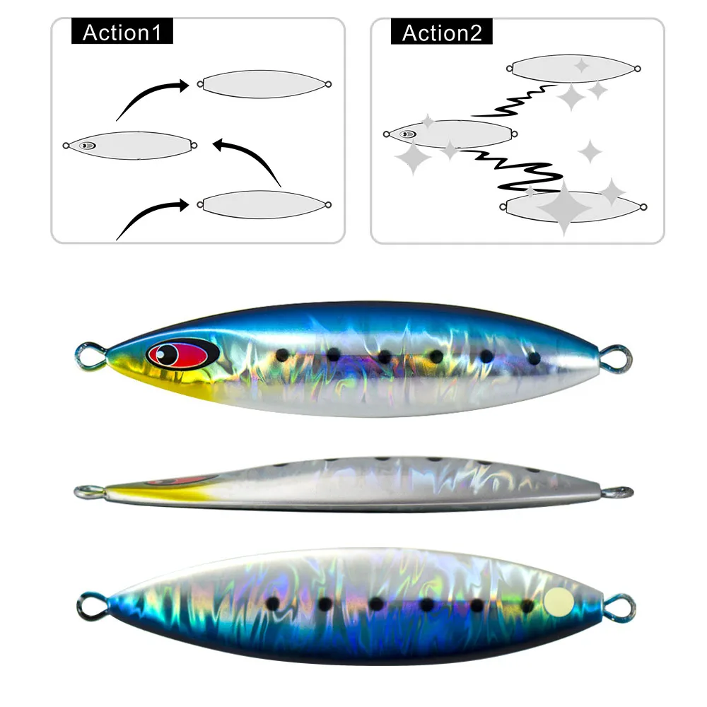 5pcs Pêche Les leurres gabarits métalliques 7G 12G 17G 22G 30G 40G Cuillère Jigging Thon Spinner appât Leur Lere (Color : 5pcs 22g with Box