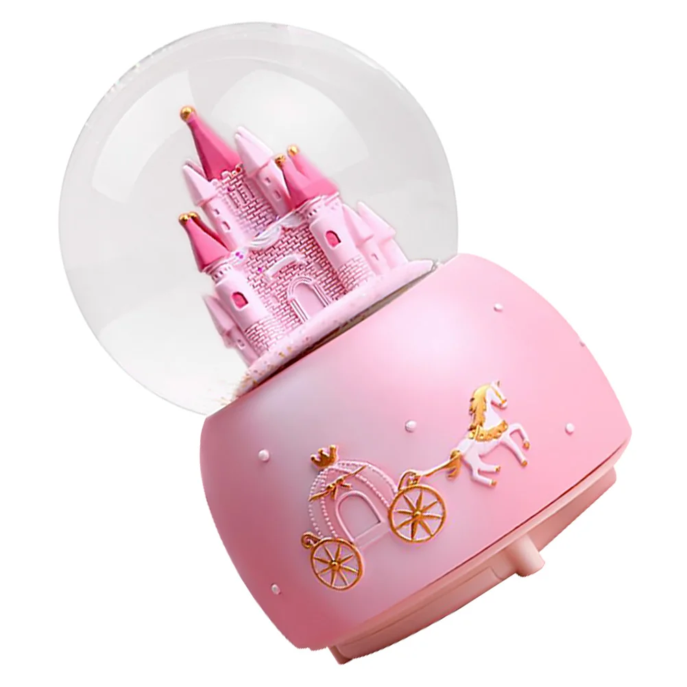 

1Pc Castle Music Snow Globe Fairy Tale Glass Crystal Ball Gift Desk Decoration