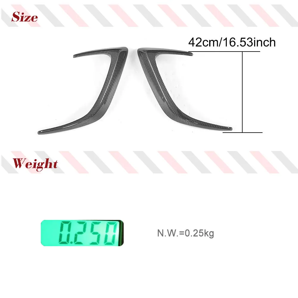 For Mercedes-Benz C-Class C205 A205 C63 AMG Coupe 2D 2015-2017 Carbon Fiber / FRP Black Car Rear Bumper Canards Spli