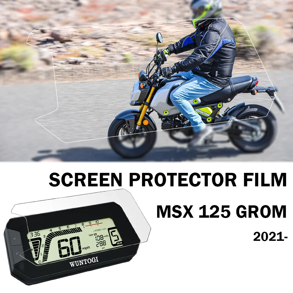 MSX GROM 125 액세서리 대시 보드 스크린 프로텍터 필름 TFT LCD 스크린 보호 필름 2021-2023용 혼다 MSX125