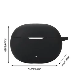 HONOR Earbuds Silicone Case Cover - Sweat-Proof, Shockproof & Full Coverage Protection (Black)