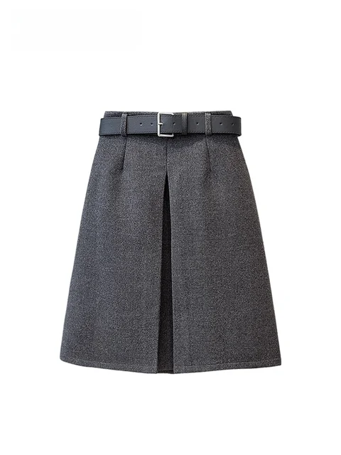 High Waist Suit Sle f Skirt for plus Size Women Casual Versatile Loose Korean Sle Autumn Season Polyester Fiber