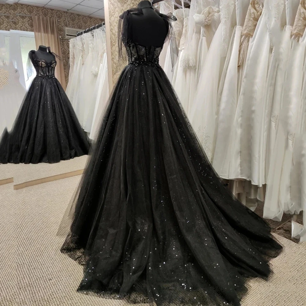 

IRIDESCENT Ball Gown Black Sweetheart Masquerade Sexy Quinceanera Dresses Illusion Bodice Court Train Birthday Party Gowns