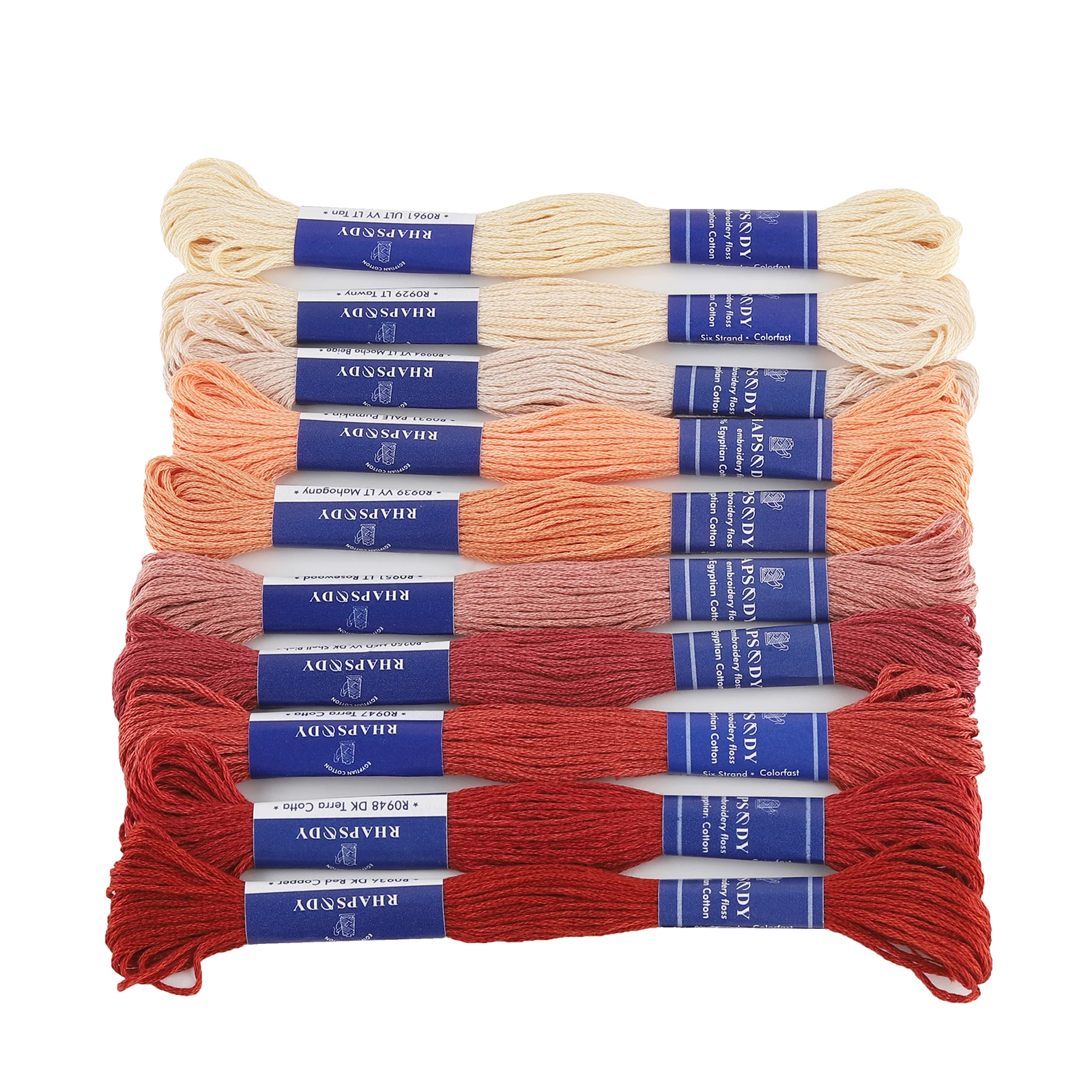 Premium Egyptian Cotton Embroidery Floss - 6 Strand, 8 Meters, Double Mercerized and Singed for Superior Cross Stitch and Sewing