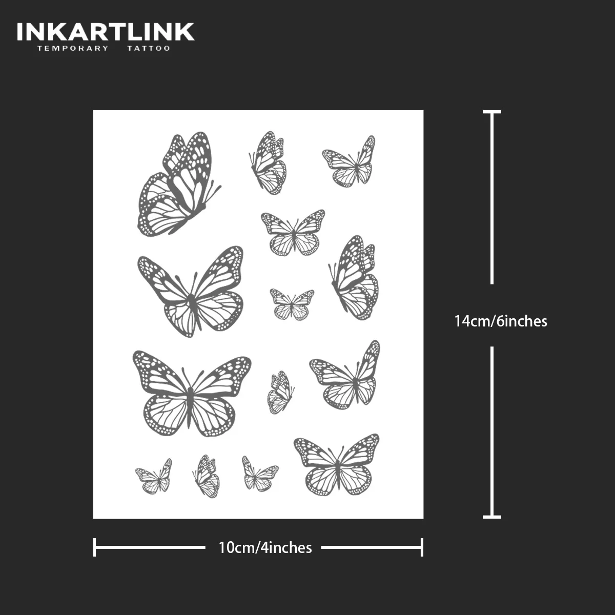 Butterfly Temporary Tattoo,Lasts To 15 Days New Technology Magic Waterproof Semi Permanent Sticker. 4