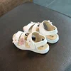 Fashion Girls Sandals Sweet Flowers Cute Princess Shoe Simple Versatile Girl Shoes New Summer Design Child Shoes Roman Sandals 6