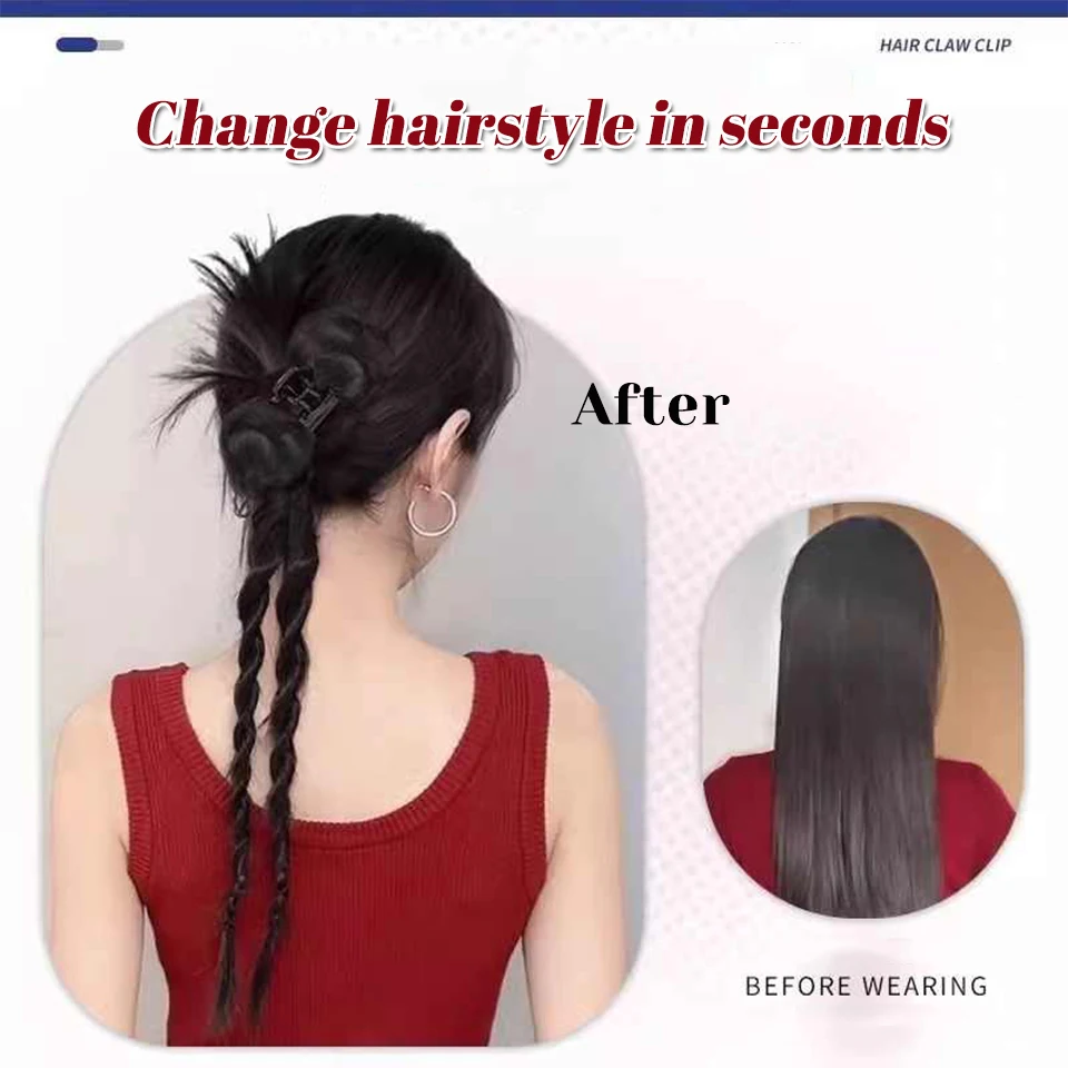 Synthetic Braid Hair Clip for Long Ponytail