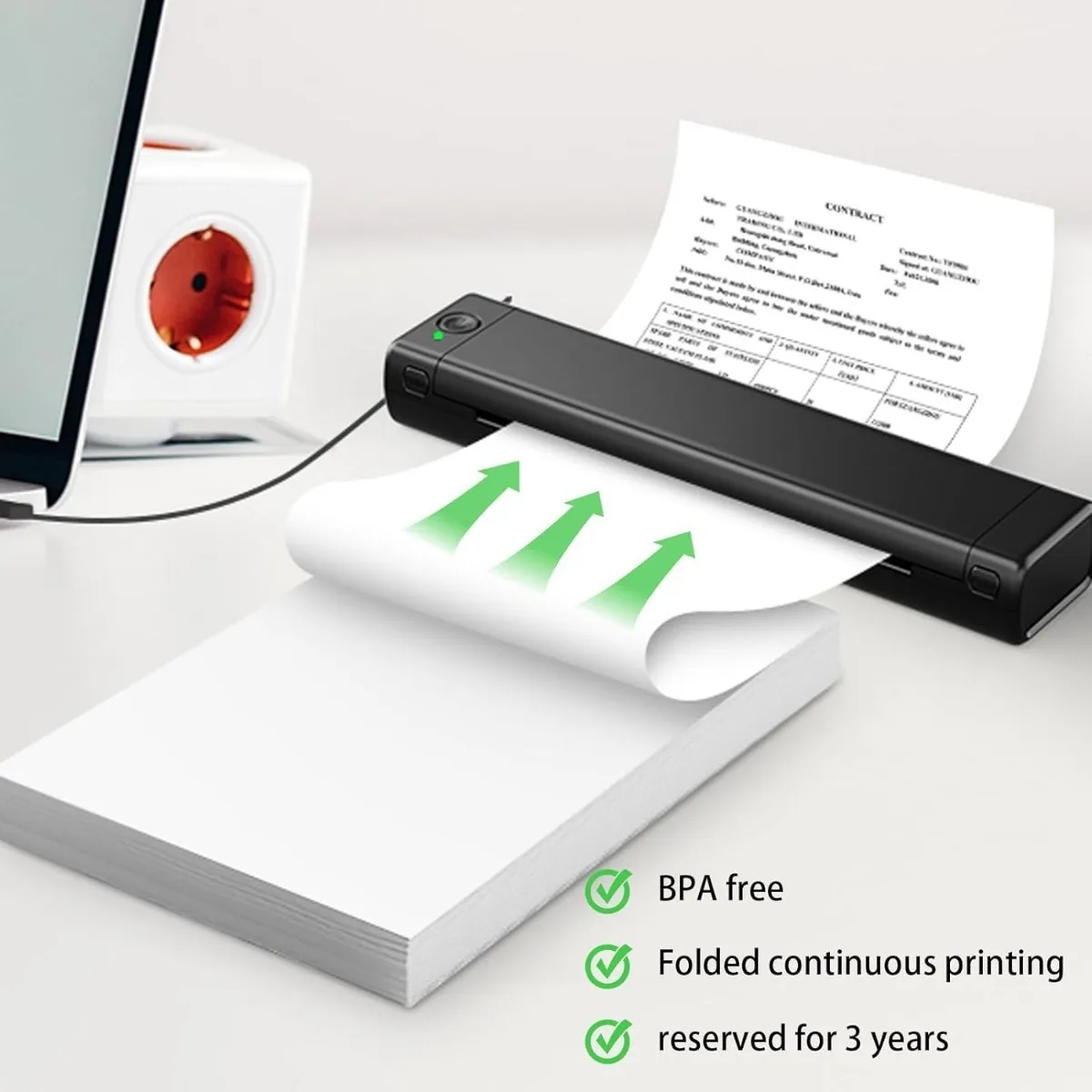US Letter Thermal Paper 100 Sheets Quick-Dry for Receipt/Shipping Label/Office Use, 2 Sizes A4/US Letter Available – Detail 2