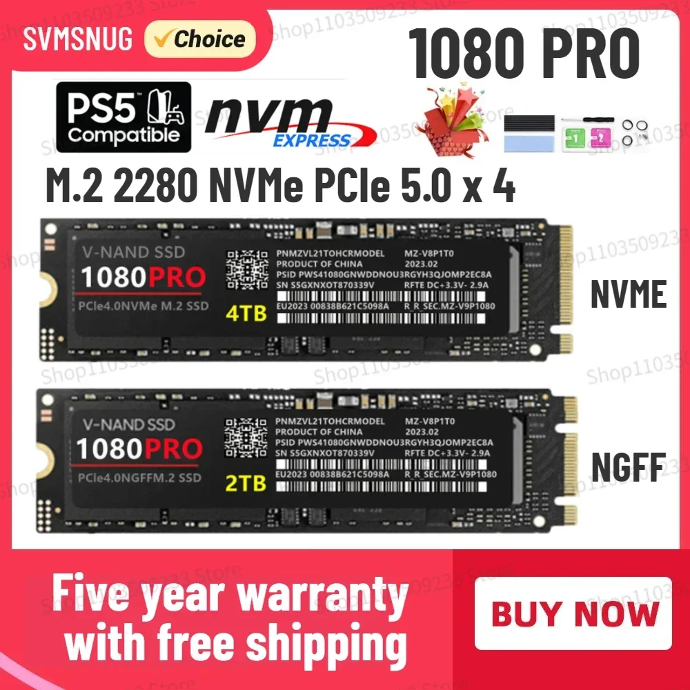 

Твердотельный Накопитель SSD M2 2280 PCIe 4,0 NVME/NGFF, 14000 Мб/с