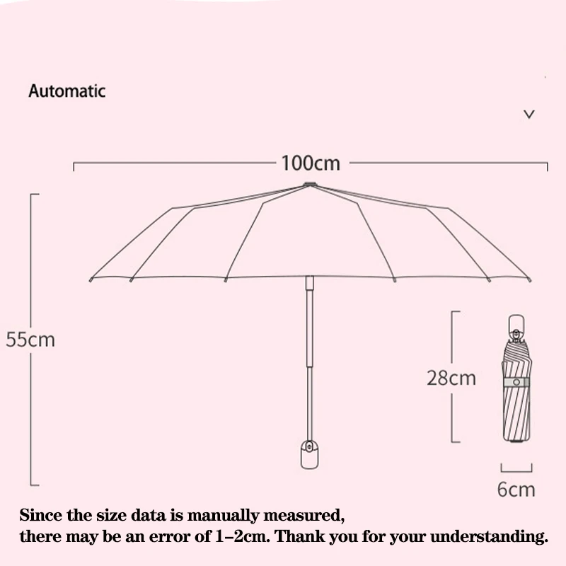 Folding Umbrella Cute Unicorn dinosaur Spaceship Little Tiger Fashion Sunscreen Umbrella Reflective stripe design