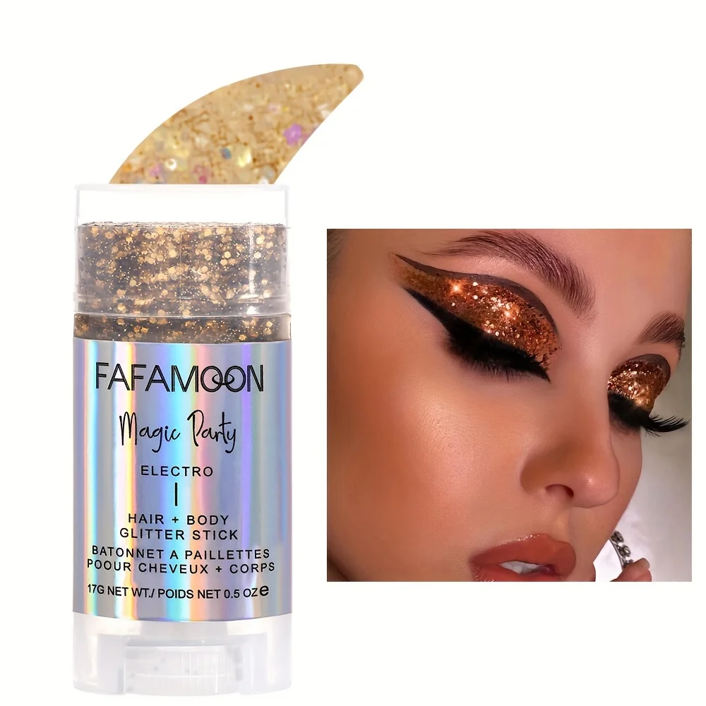 Body Glitter Stick, Singer Music Rave Festival, Rotating Mermaid Face Glitter Stick, Holographic Glitter for Face/Body/Hair/Eye