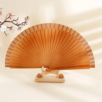 순목 접이식 선풍기 중국 스타일 레트로 핸드헬드 선풍기, 클래식 무용 공연, 맞춤형 핸드 선풍기 아트 공예, 가정 장식품