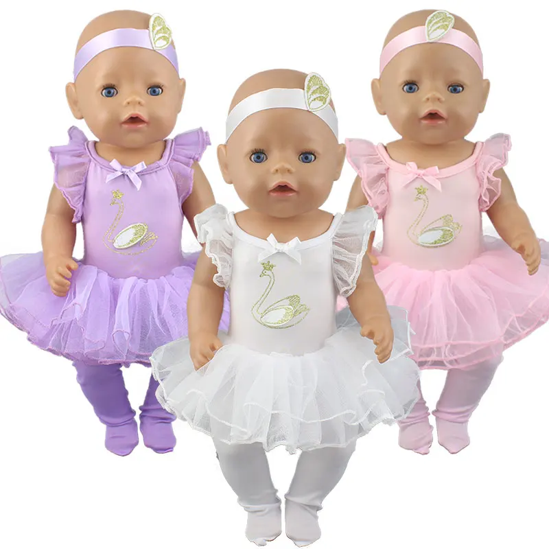 2023 Bella Gonna Di Danza Classica Per 43Cm Baby Doll 17 Pollici Born Babies Boy Doll Dress Clothes