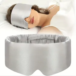 Luxurious Silk Sleep Mask - Soft, Pressure - Free Eye Cover for Ultimate Comfort and Total Blackout (Grey)
