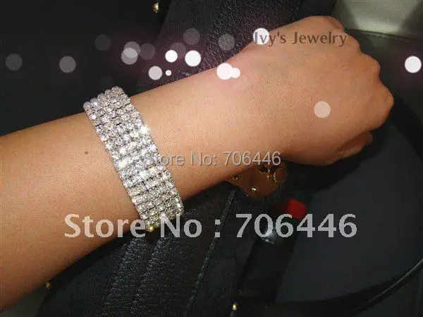 

Fashion 5-row rhinestone stretchable bracelet,fashion rhinestone jewelry bracelet
