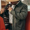 Red Tornado Waxed Supply Jacket with Blanket Lining Rugged Style Mens Outerwear 1