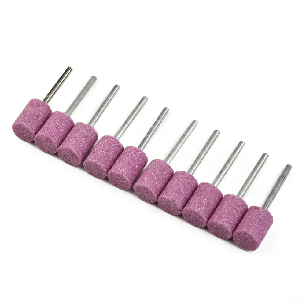 

Polishing Abrasive Mounted Stones Rotary Wood Tool 10pcs 12mm Cylinder Chrome Corundum Grinding Head Hot Useful