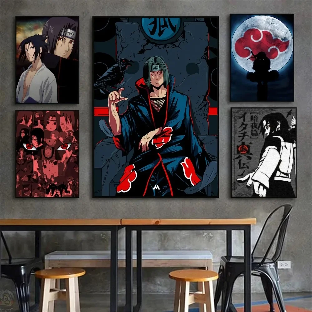 Naruto Uchiha Itachi Poster Poster Stickers Art Wall Murals Decor Game Room Decor Gifts Kawaii HD Painting Cat Cars anime stickers anime poster diy poster sticker 1pc