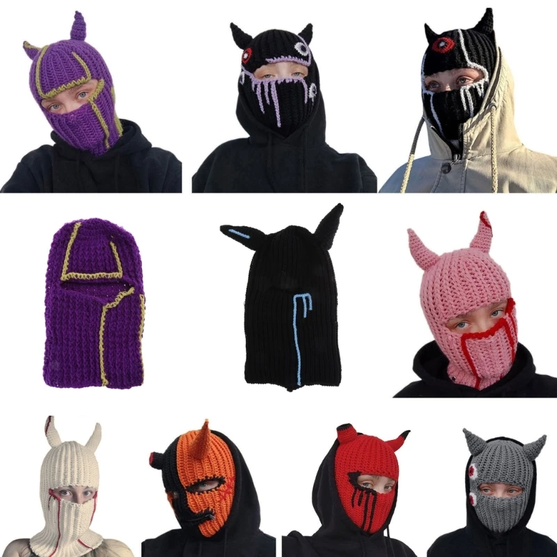 

Devil Horn Balaclava Halloween Balaclava Little Devil Hat Halloween Party Hat Dropship