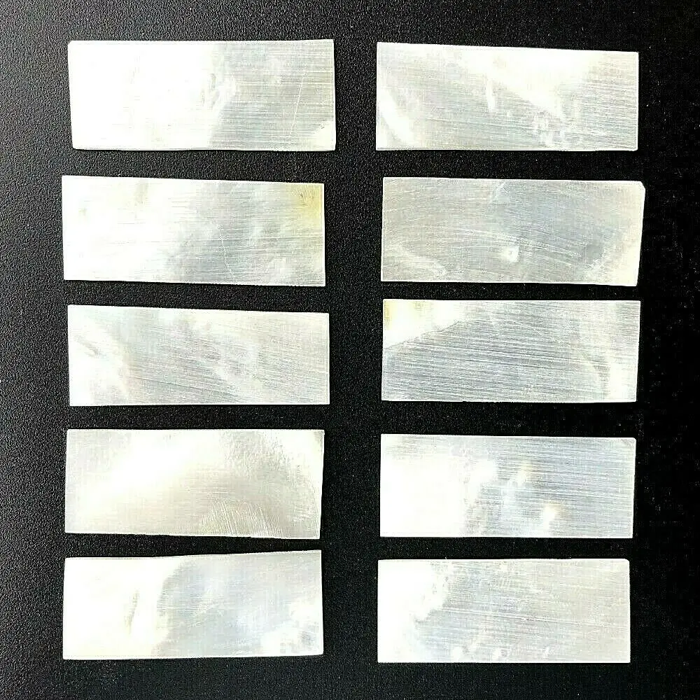 

10x Mother Of Pearl MOP Shell 42x16x1.5mm Slice Inlay Guitar Luthier Rectangle Blank