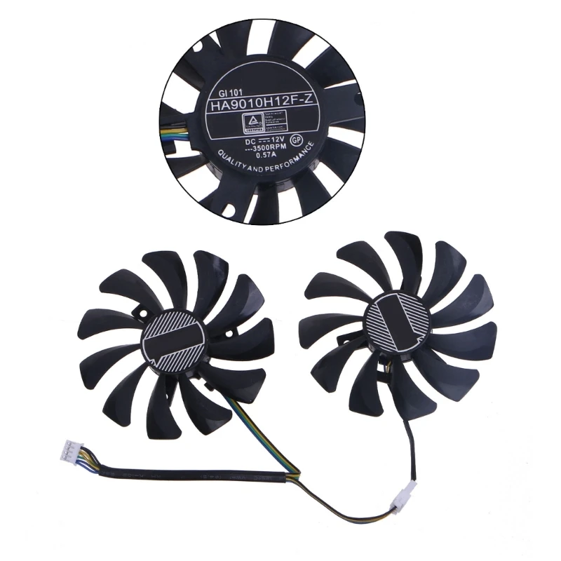 

2PCS 85mm for Inno3D HA9010H12F-Z 4Pin 12V VGA Fan Graphics Card Cooling Fan