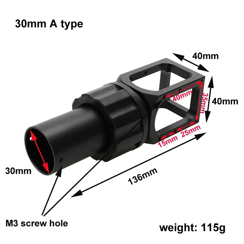 1PCS 25mm/30mm/40mm 알루미늄 접이식 암 카본 튜브 클립 파이프 클램프..