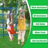 Warrior Obstacle Course For Kids And Adults - 65FT Slackline With Tree Climbing Rock Holds, Swing Seat, Monkey Bars, Ring Wheel, 6