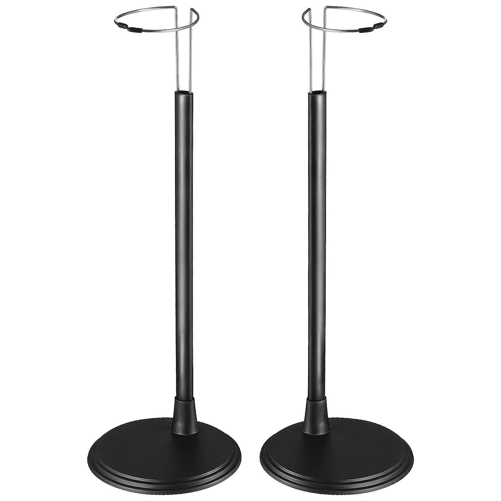 

2 Pcs Adjustable Height Black Toys Rack Stand Base Holder Organizers Racks Support Plastic Holders Creative Stands