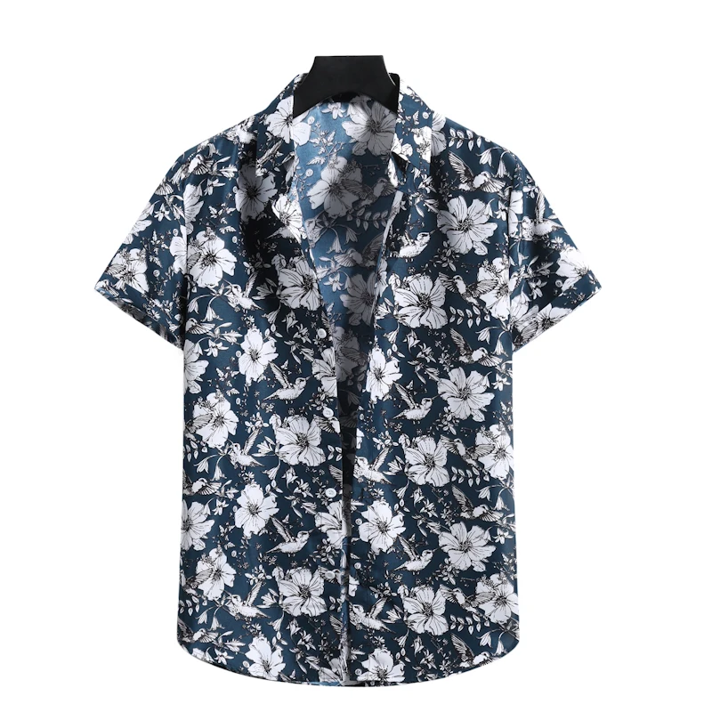 

Flower Bird 3D Print Hawaiian Beach Shirts Men Women Casual Fashion Streetwear Short Sleeve Shirt Male Tops Blouse Man Clothing