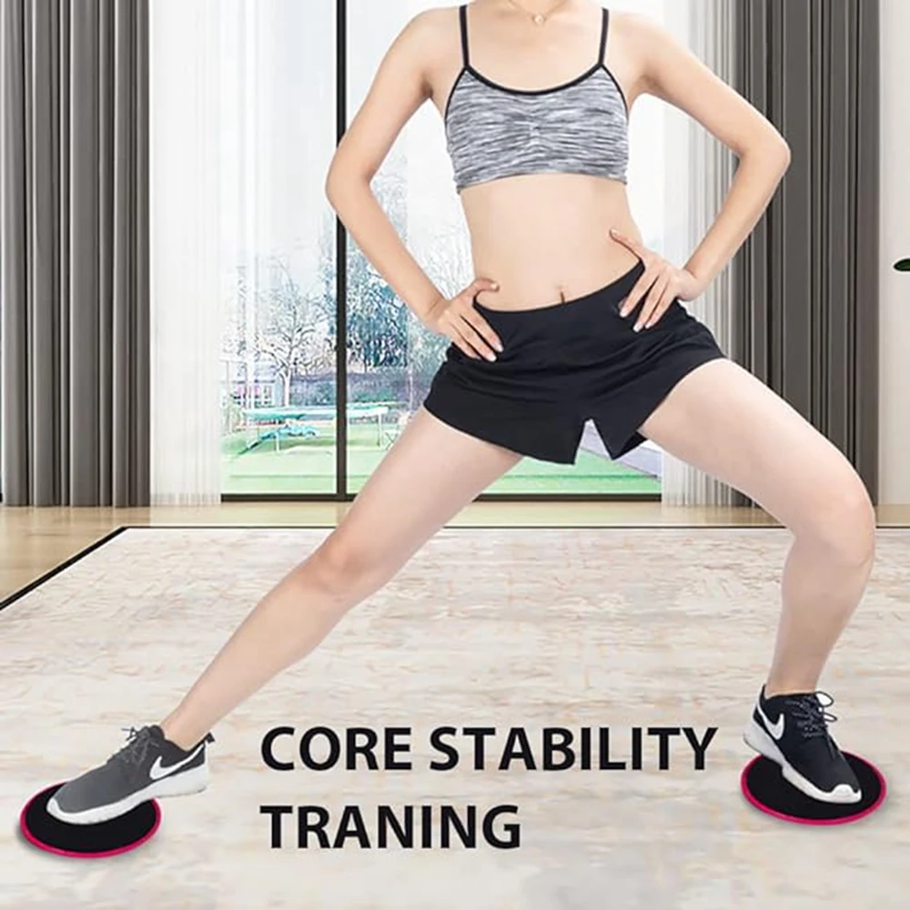 Exercise Core Sliders Dual Sided Exercise Gliding Discs Use on Carpet Hardwood Floors Light Portable Perfect Abdominal Core Work