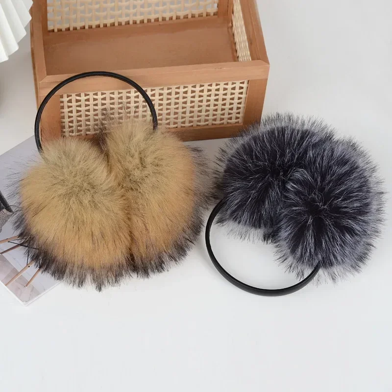 Warm Earmuffs Fur Earmuffs Women Winter Faux Fur Earmuffs Thick Warm Soft Faux Fox Fur Earmuffs Girls Fashion High Quality Fox Ear Protection