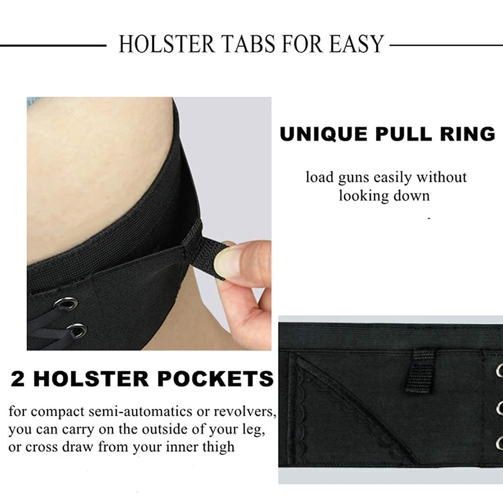 Thigh Holster for Women，Concealed Carry Gun Holster for Pistols